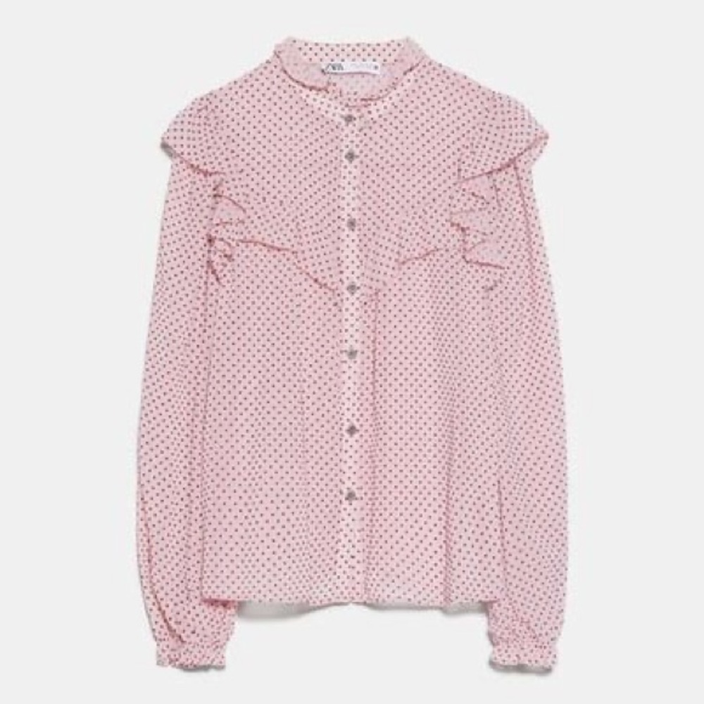 Zara ruffled blouse